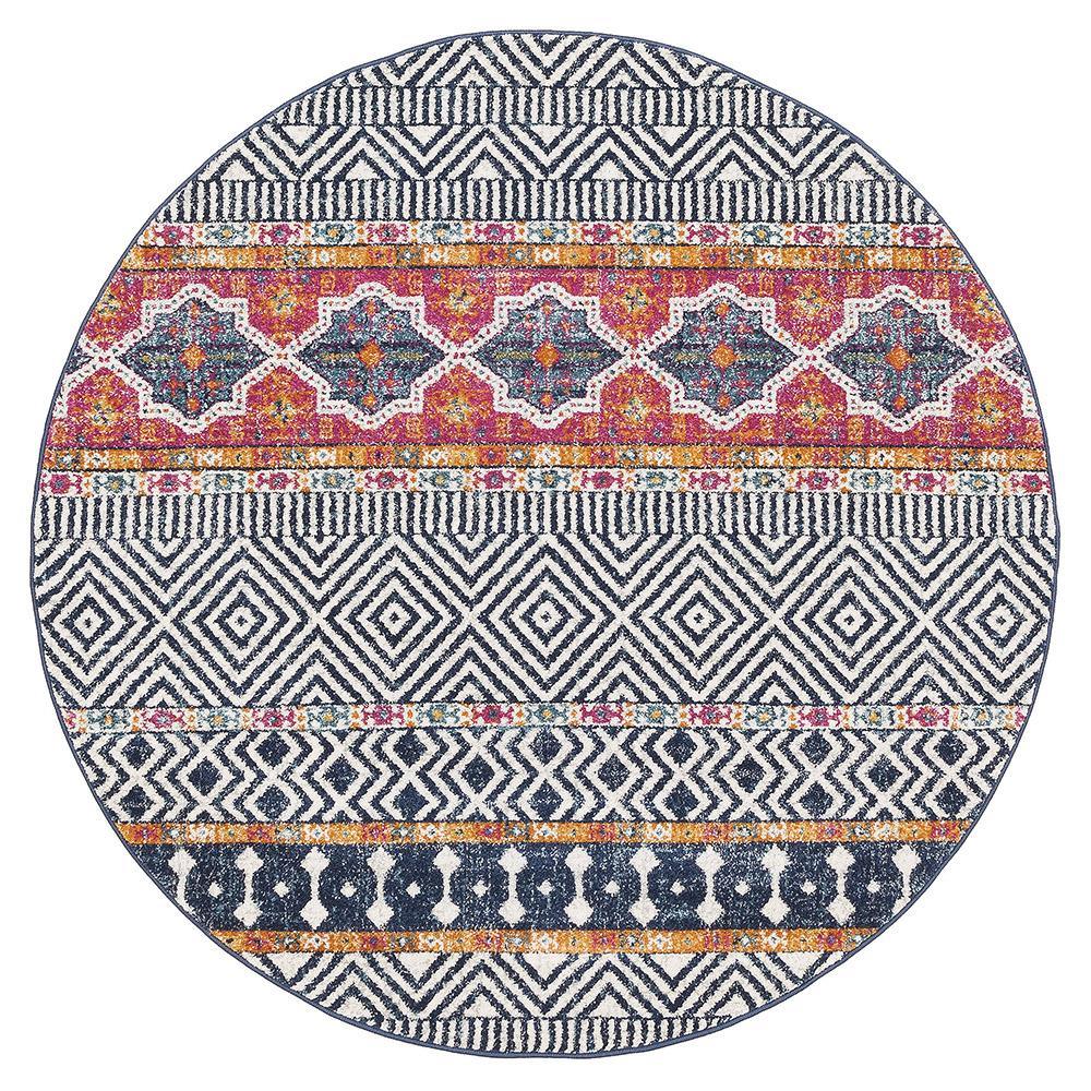 Aladdin Styled Rugs Aladdin Layla Multi Tribal Round Rug – Aladdin Rugs NZ