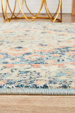 Helena Traditional Design Faded Blue Modern Floor Rug Runner