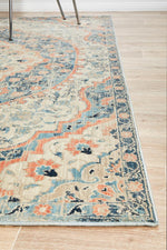 Helena Traditional Design Faded Blue Modern Floor Rug