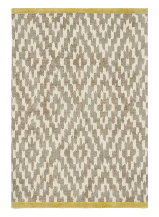 Uteki Geometric Diamond Wool Rugs 023604 in Slate Grey