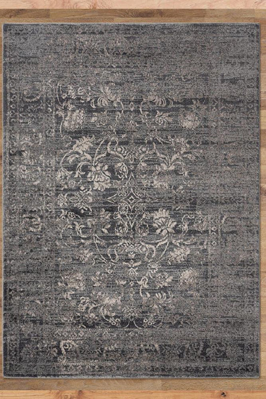 Modern Vintage Look Design Gray Floor Rug