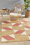 Array Hand-Crafted  Jute - Cotton Coral Rug