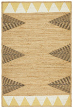 Array Hand-Crafted  Jute - Cotton Yellow Rug