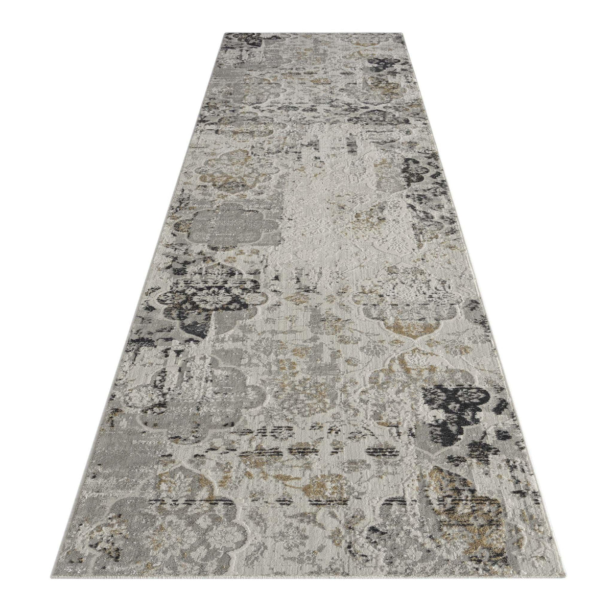 High-density  Athens Modern Grey Hallway Runner-14