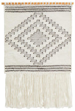 Aladdin Rugs NZ Home White Scandi Flatwoven Fringed Wall Hanging