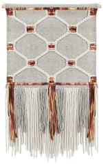 Aladdin Rugs NZ Home Malt Scandi Flatwoven Fringed Wall Hanging