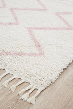 Lily Pink  Fringed  Rug