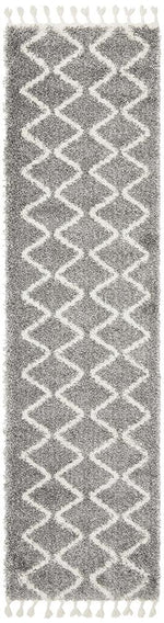 Lily Silver Fringed Rug
