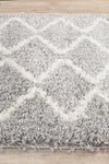 Lily Silver Fringed Runner Rug