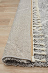 Bella Silver Fringed Rug