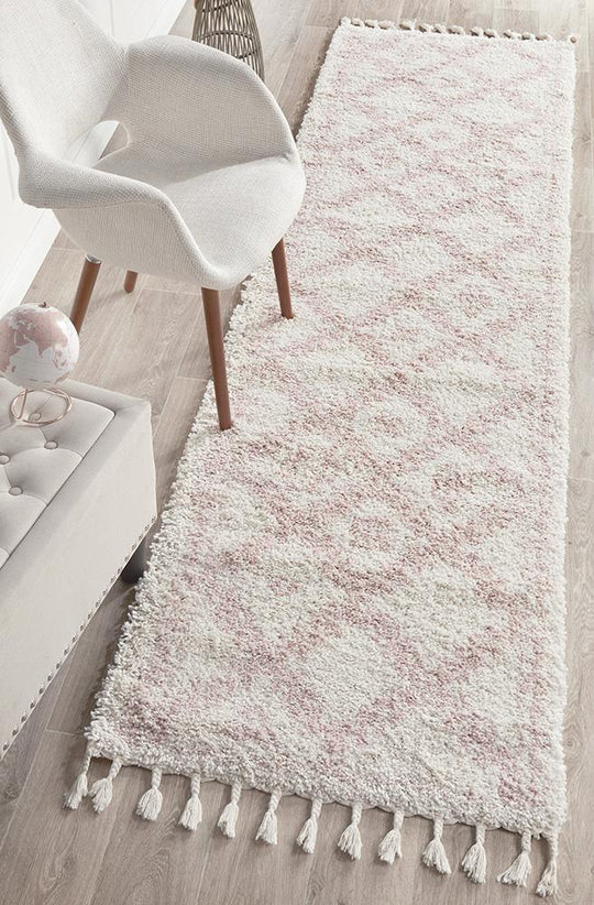 Jesper Bohemian-Style Pink  Runner Rug