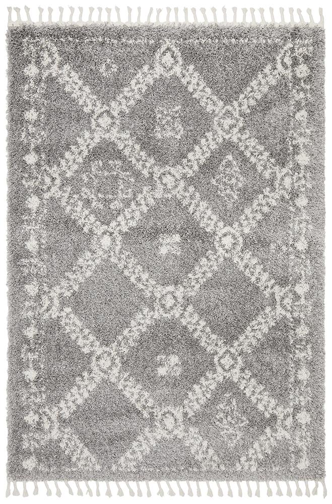 Jesper Bohemian-Style Silver Rug