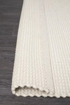 Hand Made  Felted Wool Rug White Natural