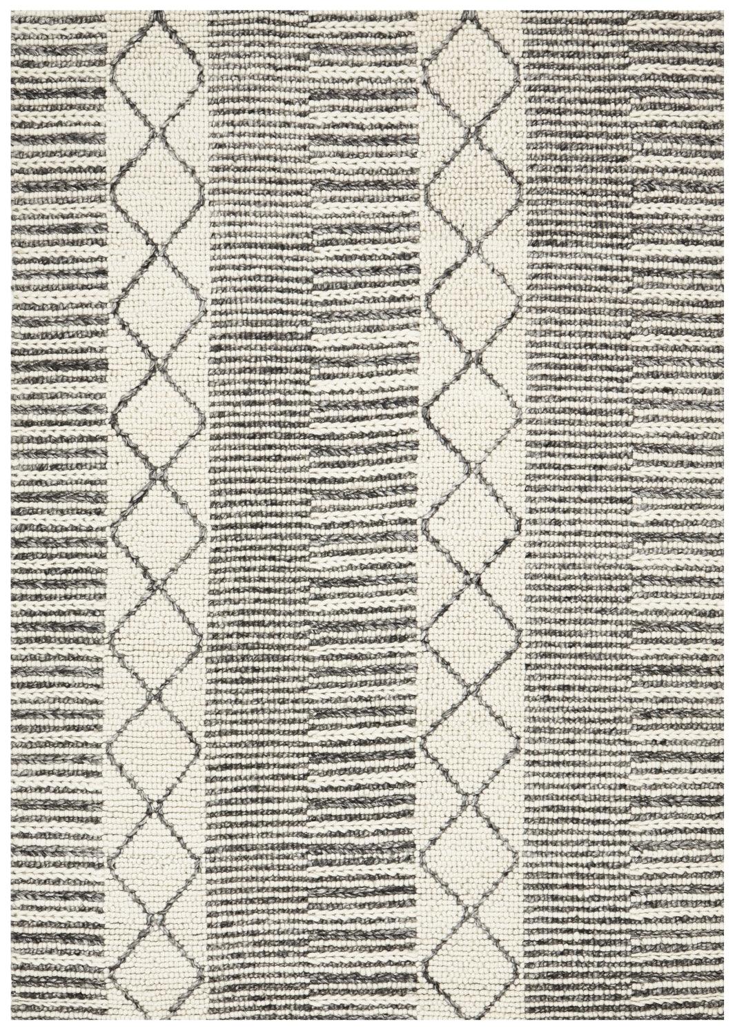 Alisha Hand Made Grey Wool Rug