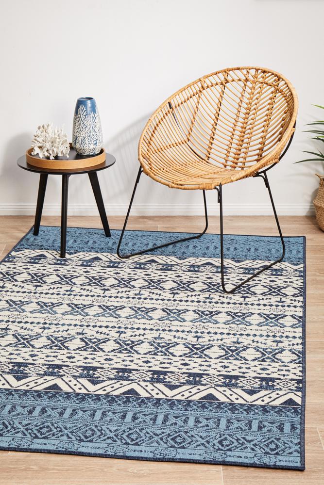 Seaside 3333 White Blue Rug