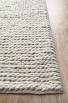 Sasha Hand Woven white wool Rug