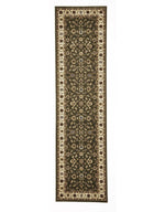Sydney Classic Rug Runner Green with Ivory Border