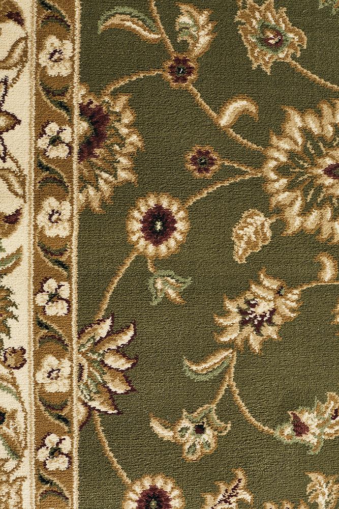 Sydney Classic Rug Green with Ivory Border