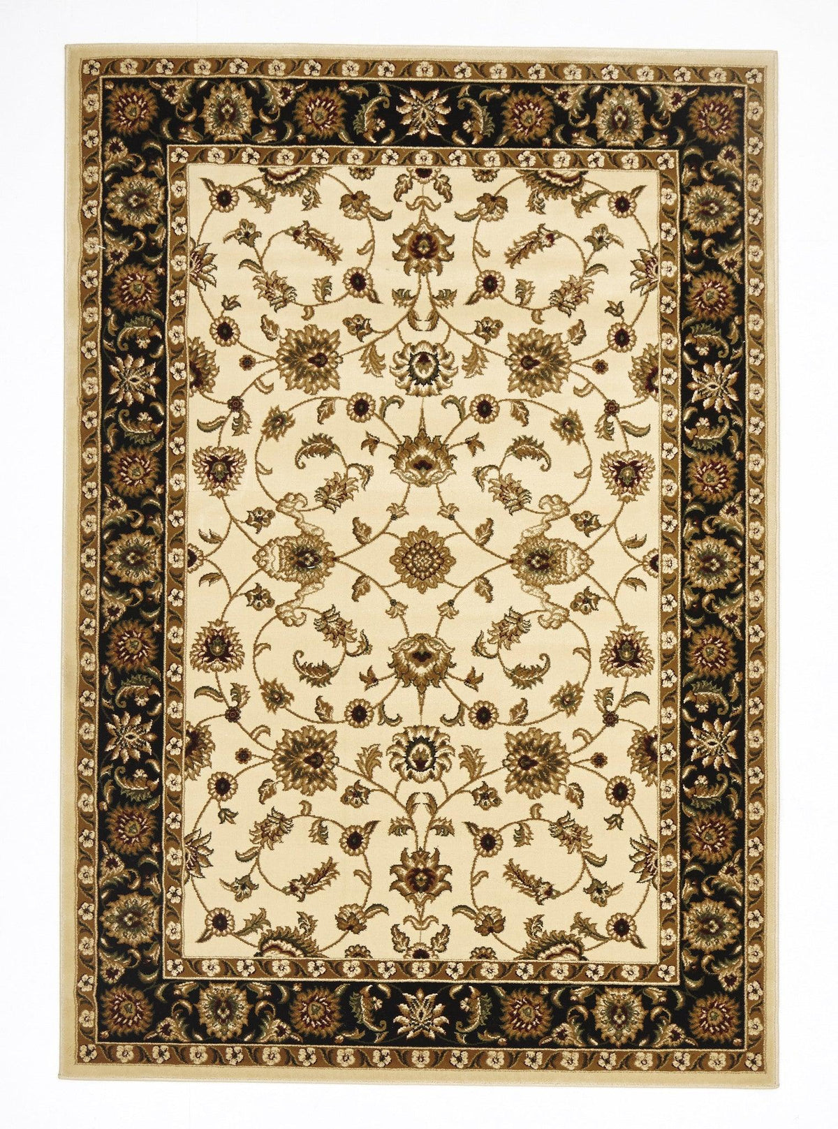 Sydney Classic Rug Ivory with Black Border - aladdinrugs - 1