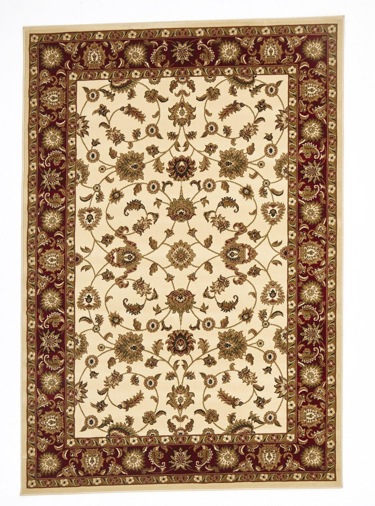 Sydney Classic Rug Ivory with Red Border - aladdinrugs - 1