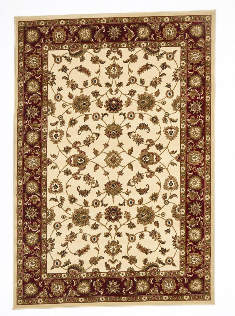 Sydney Classic Rug Ivory with Red Border - aladdinrugs - 1