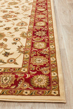 Sydney Classic Rug Ivory with Red Border