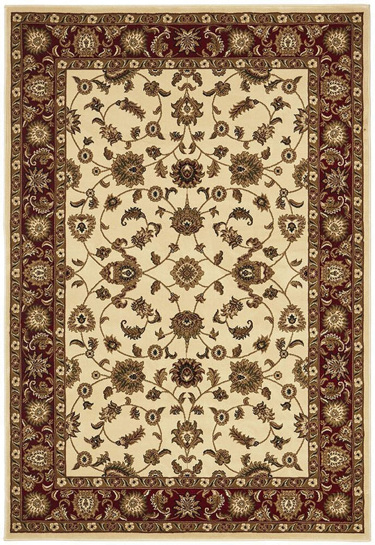 Sydney Classic Rug Ivory with Red Border