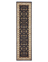 Sydney Classic Rug Runner   Blue with Ivory Border