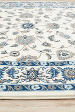 Persian Nain Design  Classic Rug White with White Border