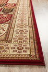 Persian design Traditional Panel Pattern Rug Burgundy
