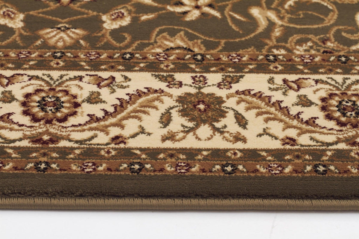 Sydney Medallion Rug Green with Ivory Border - aladdinrugs - 3
