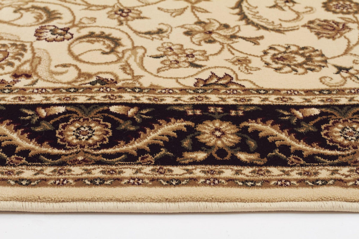 Sydney Medallion Rug Ivory with Black Border - aladdinrugs - 2
