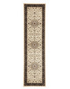 Persian design Medallion Rug Runner Ivory with Black Border