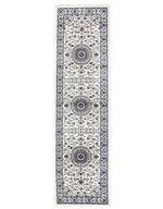 Persian Nain Design  Classic Rug Runner White with White Border