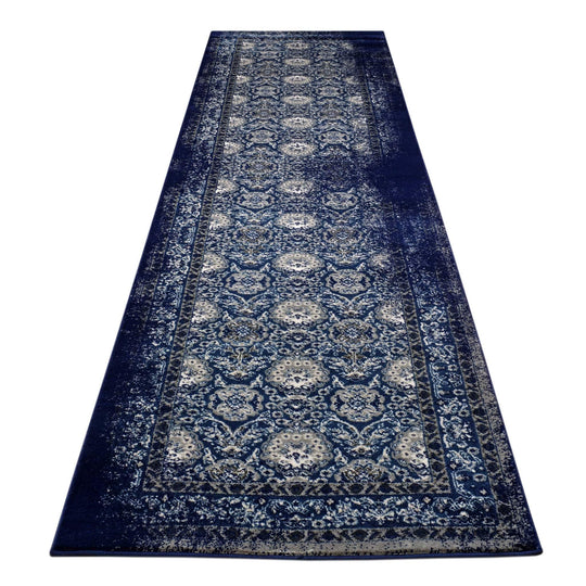 Sahar Vintage 100 Navy Hallway Runner