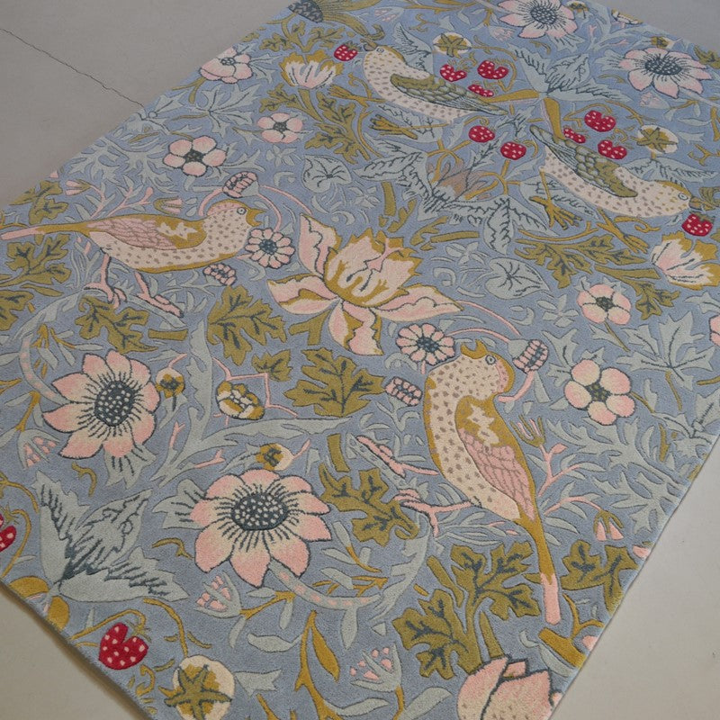 Strawberry Thief Rugs 027718 Slate by William Morris