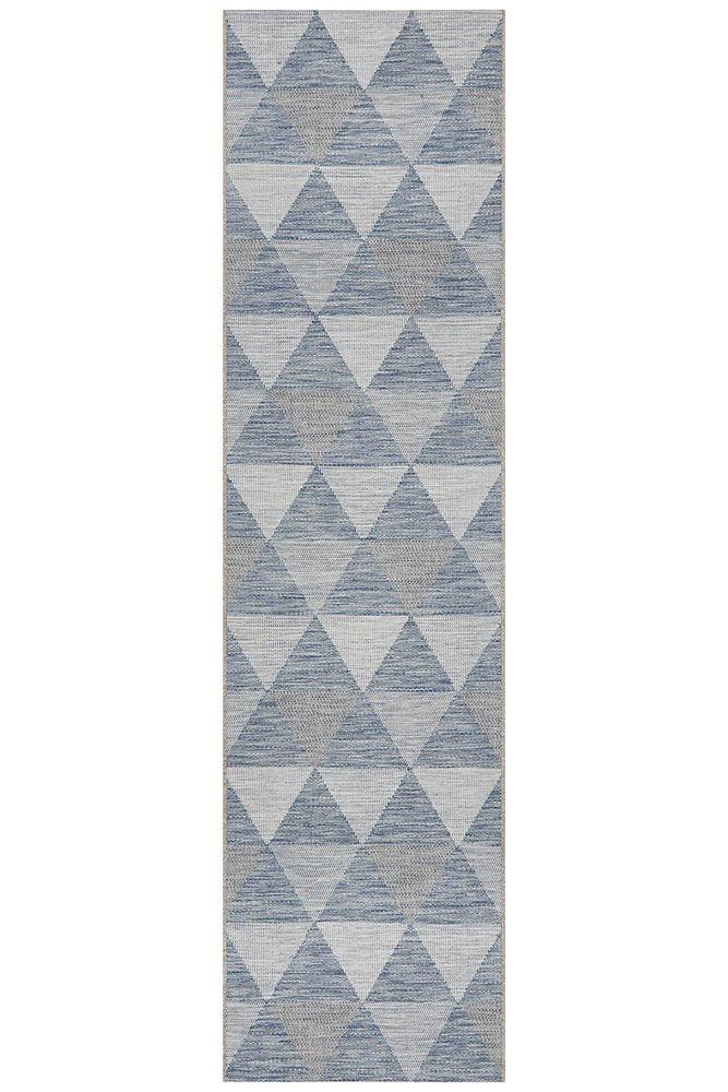 Terrace Geo Rug Blue Runner