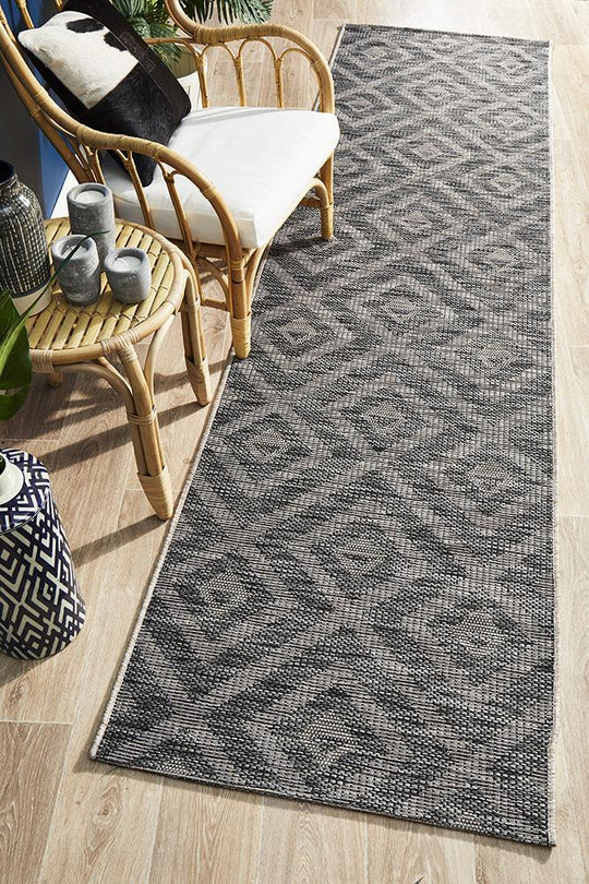 Terrace Cain Rug Black Runner