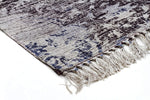 Scandinavian Style Viscose and Cotton Charcoal Rug-225X155cm