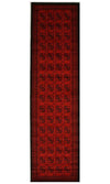 Classic Afghan Pattern Rug Runner Red