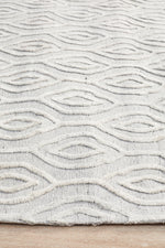 Visions Winter Grey Brush Modern Rug