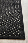 Aswan Alice Black & Gold Runner Rug