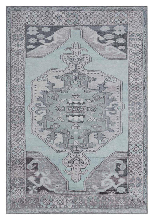 Persian Vintage Light Blue Grey Rug-2019
