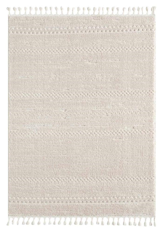 Bursa 3630 Fringed Tribal Ivory Rug